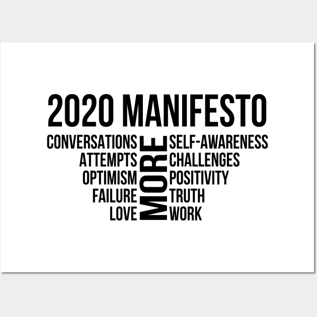 2020 Manifesto | Happy New Year 2020 Wall Art by GaryVeeApparel